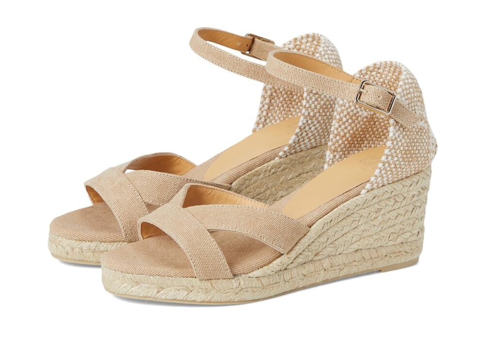 CASTANER WOMENS BRUNA ESPADRILLE WEDGE SAND EU 38 (US WOMEN'S 8) M